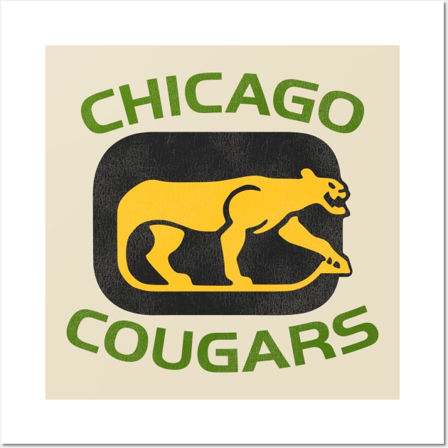 Defunct Chicago Cougars Hockey Team Wall Art by Defunctland